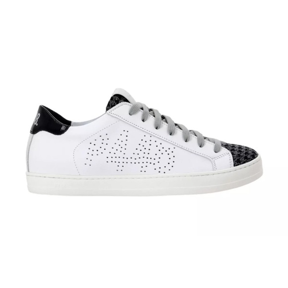 Women’s P448 John Houndstooth Sneaker Shoe White Pink Black Size 37/7 - Picture 2 of 11